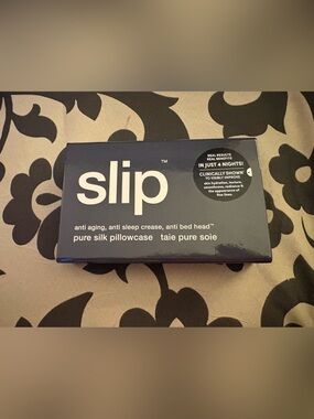 slip charcoal Pure Silk Pillowcase new in box